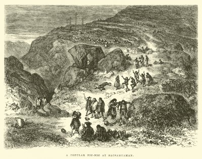 Un picnic popular en Sacsahuaman de Edouard Riou